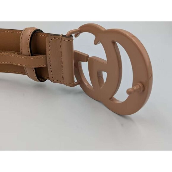 Gucci Azalea Calfskin Enamel Monochrome GG 40mm Belt Camelia 120cm 400593 main image 7